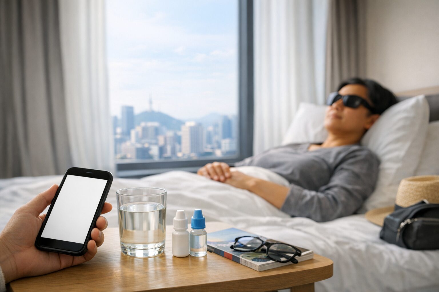 Travel and recovery checklist visual for patients visiting Seoul